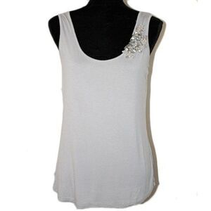 Charlotte Russe Grey Sleeveless Top Size L